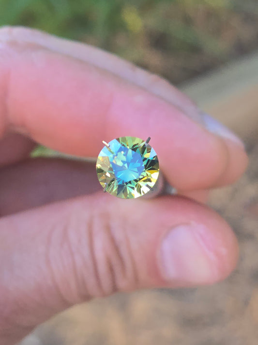 Round Parti Sapphire (No Heat) 5.07ct