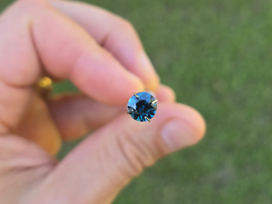 Round Cut Blue Sapphire No Heat 1.6ct