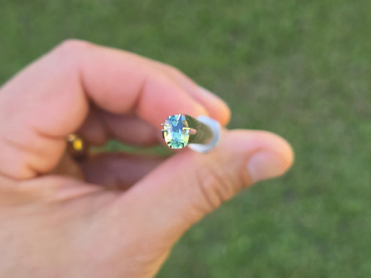 Oval Cut Parti Sapphire 1.27ct