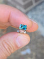 Emerald Cut Teal Sapphire 1.3ct