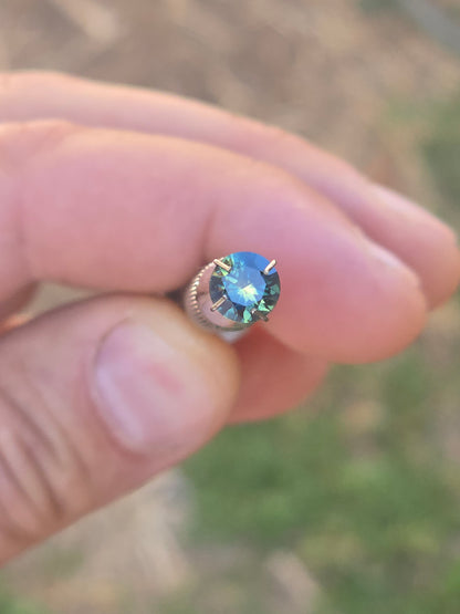 Round Parti Sapphire (No Heat) 1.05ct