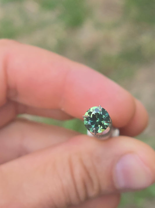 Round Teal Sapphire 1.45ct (6.25mm)