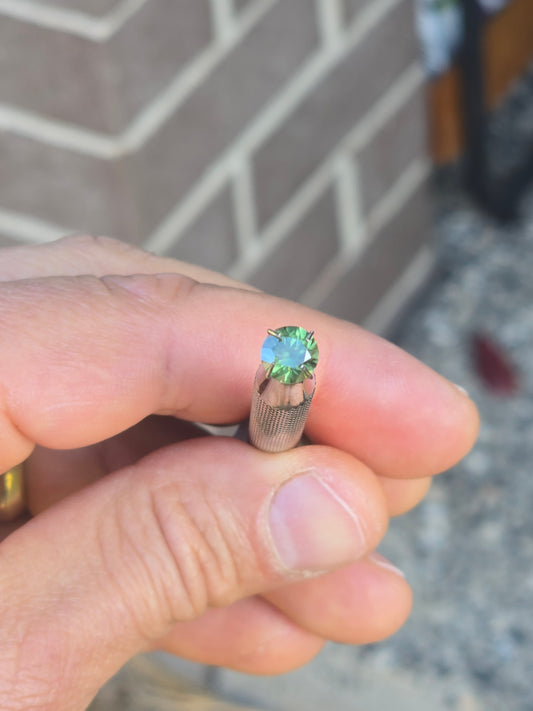 Round Cut Teal Sapphire 1.31ct