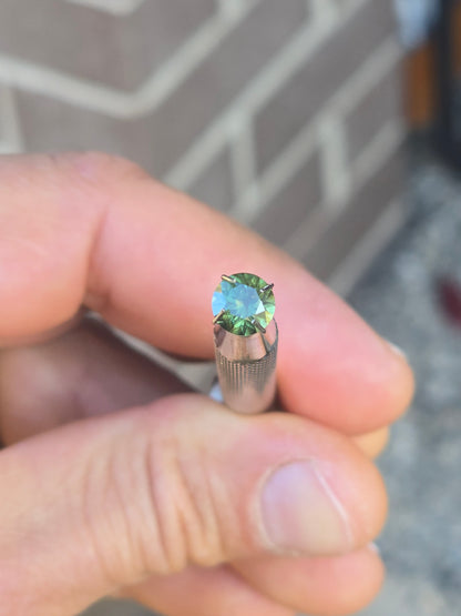 Round Cut Teal Sapphire 1.31ct