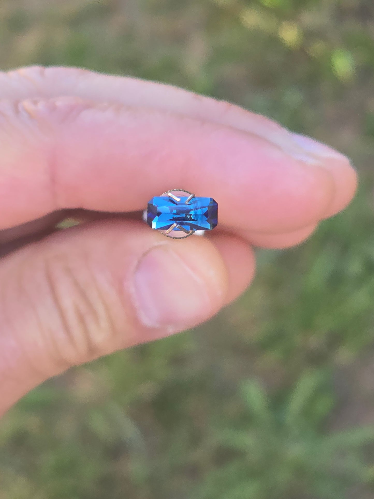 Emerald Cut Blue Sapphire 1.25ct