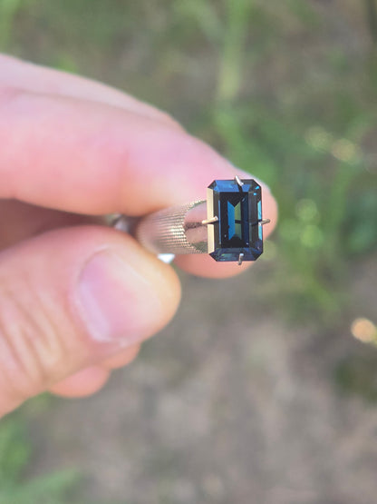 Emerald Cut Blue Sapphire 3.71ct