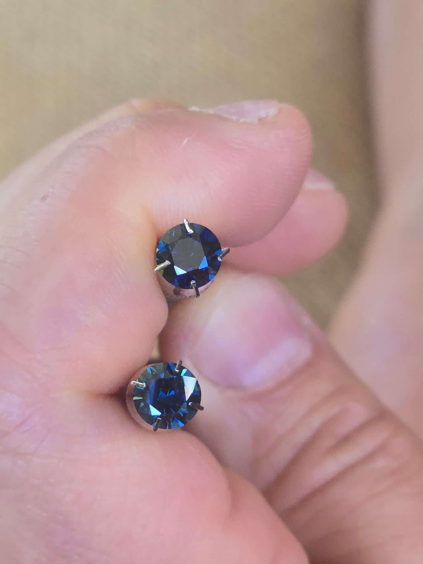 Duo Round Cut Blue Sapphire 1.28ct