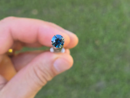 Unheated Round Blue Sapphire  cut 1.6ct