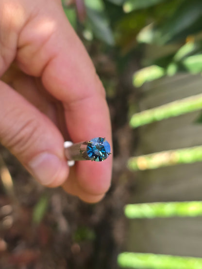 Round Cut Royal Blue Sapphire No Heat 2.11ct