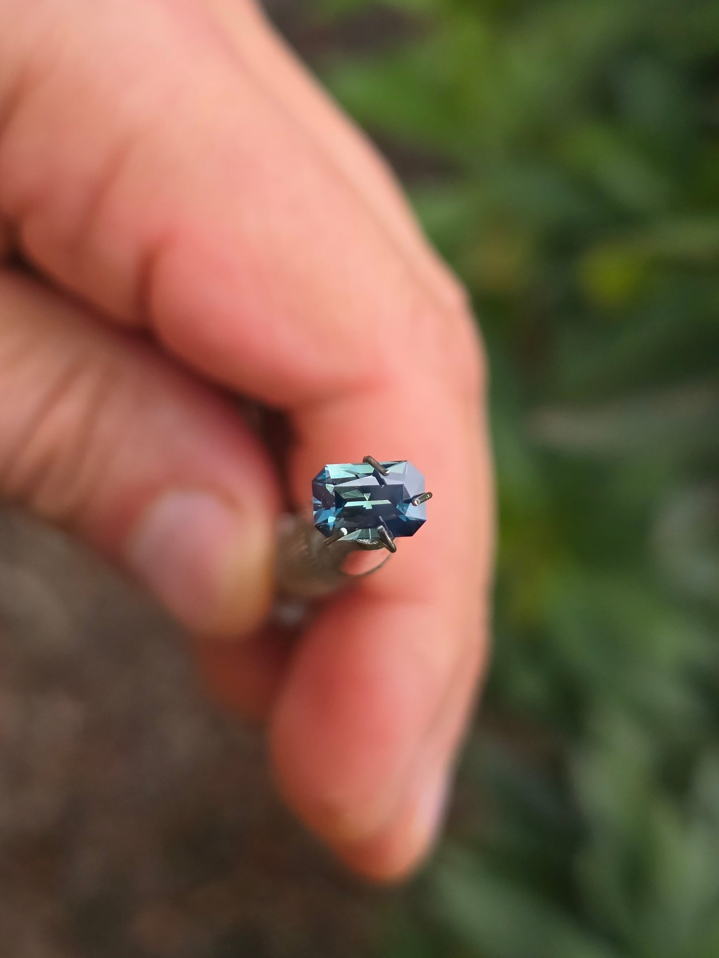 Emerald Cut Teal Sapphire 1.15ct