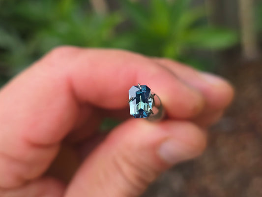 Emerald Cut Teal Sapphire 1.15ct
