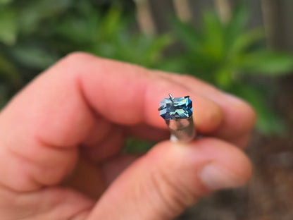 Emerald Cut Teal Sapphire 1.15ct