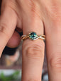 14ct Gold ring 1.14ct Round Party Sapphire