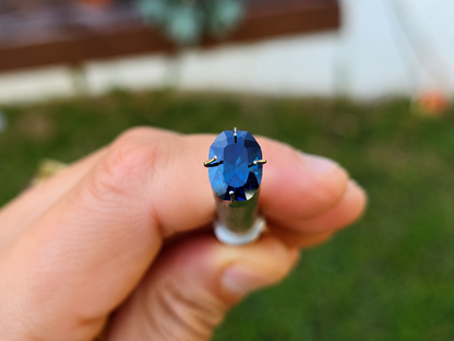 Oval Cut Midnight Blue Sapphire 2.04ct