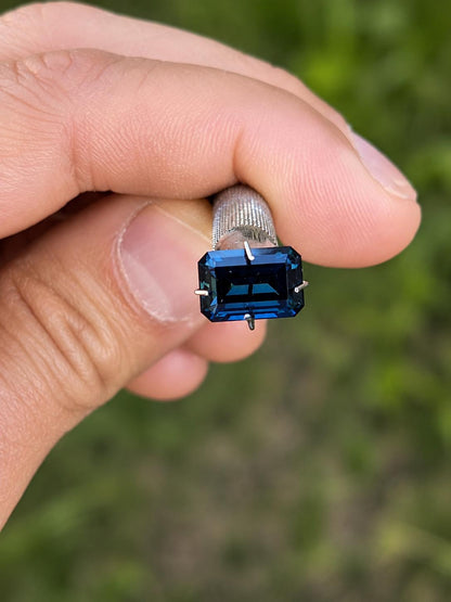 Emerald Cut Blue Sapphire 3.71ct