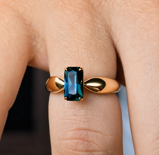 14ct Gold 1.42ct Australian Teal Sapphire