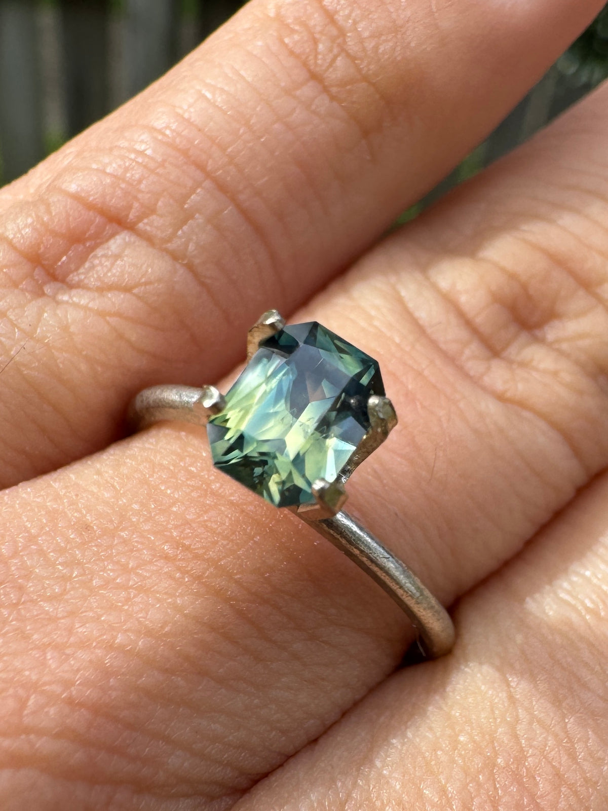 Cushion Cut Parti Sapphire No Heat 8.3ct