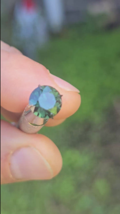 Round Teal Sapphire 1.72ct
