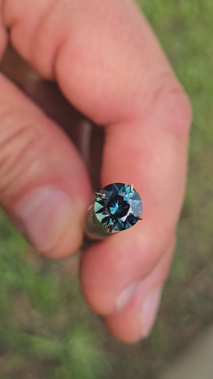 Round Cut Royal Blue Sapphire No Heat 2.11ct