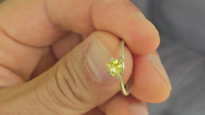Trillion Cut Yellow Sapphire NO HEAT .41ct