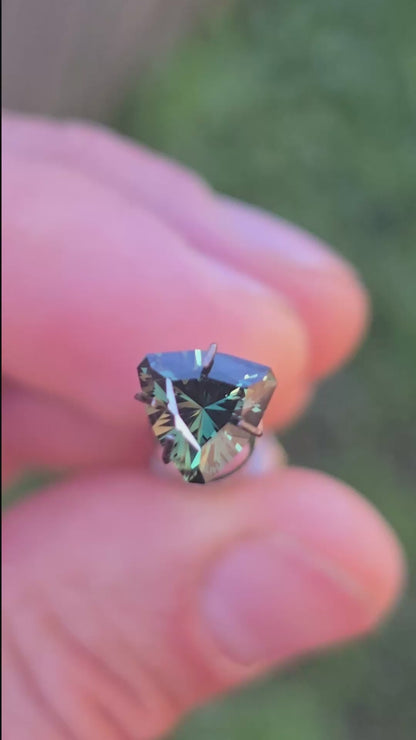 Trillion Teal Sapphire 1.4ct