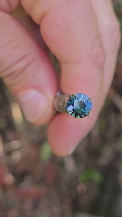 Round Cut Royal Blue Sapphire No Heat 2.11ct