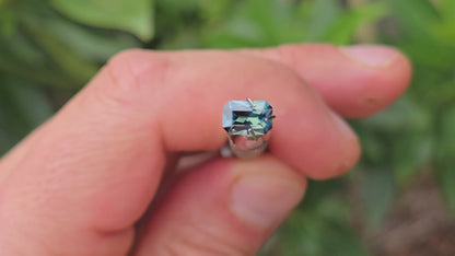 Emerald Cut Teal Sapphire 1.15ct