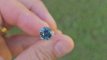 Unheated Round Blue Sapphire  cut 1.6ct
