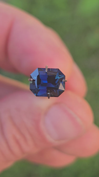 Emerald Cut Midnight Blue Sapphire 2.70ct
