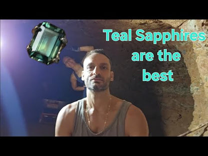 Emerald Cut Teal Sapphire 1.17ct